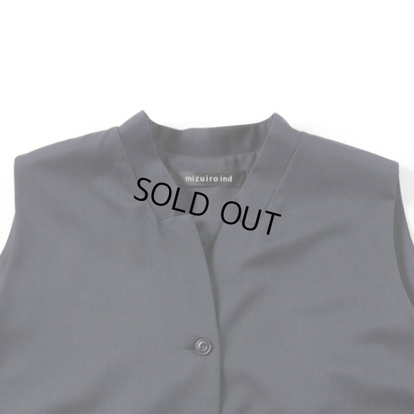 画像2: mizuiroind / ミズイロインド スタンドカラー フレアワンピース (2)