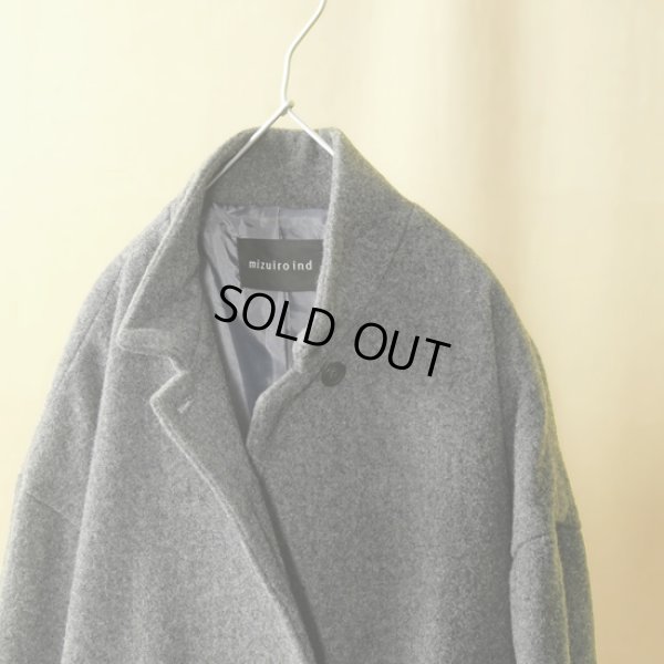 画像12: mizuiroind / ミズイロインド ウールブレンド スタンドカラーコート (12)