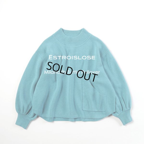 画像2: ESTROISLOSE / エストゥロワルーズ コットンミラノリブ タートルプルオーバー (2)