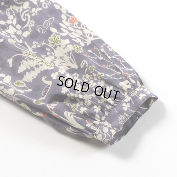 画像6: sosotto / ソソット リバティープリント 裾ドロストフリル衿プルオーバーブラウス (6)