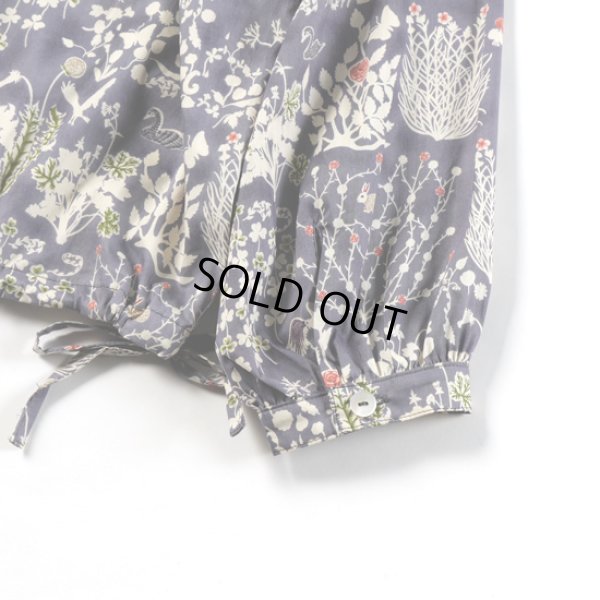 画像10: sosotto / ソソット リバティープリント 裾ドロストフリル衿プルオーバーブラウス (10)