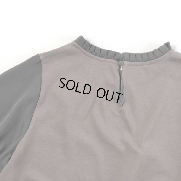 画像9: sosotto / ソソット アンティークサテン 袖ドッキング フリルカラープルオーバー (9)