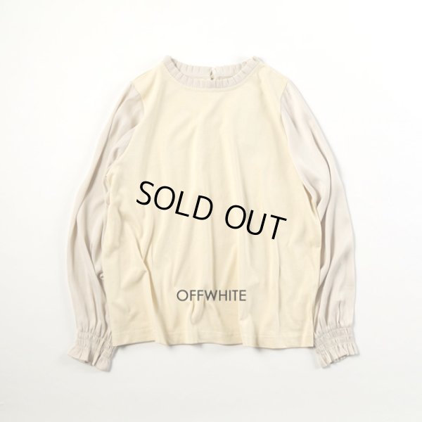 画像13: sosotto / ソソット アンティークサテン 袖ドッキング フリルカラープルオーバー (13)