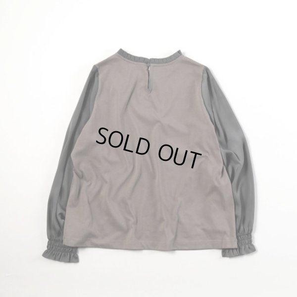 画像8: sosotto / ソソット アンティークサテン 袖ドッキング フリルカラープルオーバー (8)