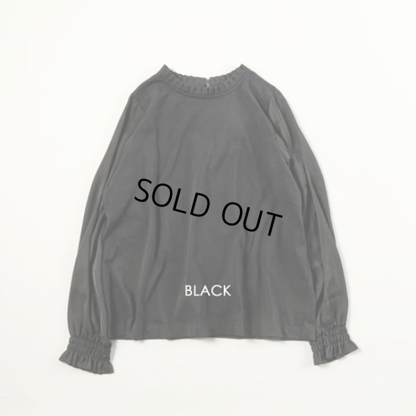 画像14: sosotto / ソソット アンティークサテン 袖ドッキング フリルカラープルオーバー (14)