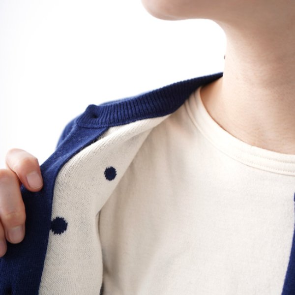 画像9: NATURAL LAUNDRY / ナテュラルランドリー ウォッシャブルニット フロートドット ジャガードカーディガン (9)