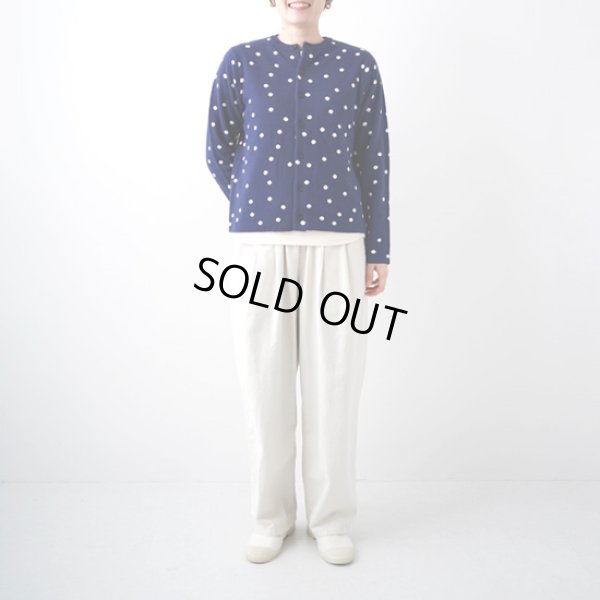 画像2: NATURAL LAUNDRY / ナテュラルランドリー ウォッシャブルニット フロートドット ジャガードカーディガン (2)