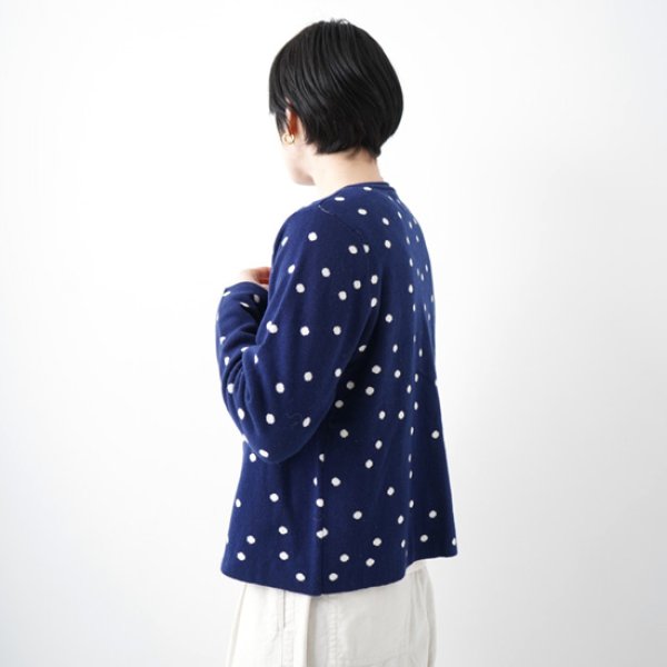 画像6: NATURAL LAUNDRY / ナテュラルランドリー ウォッシャブルニット フロートドット ジャガードカーディガン (6)