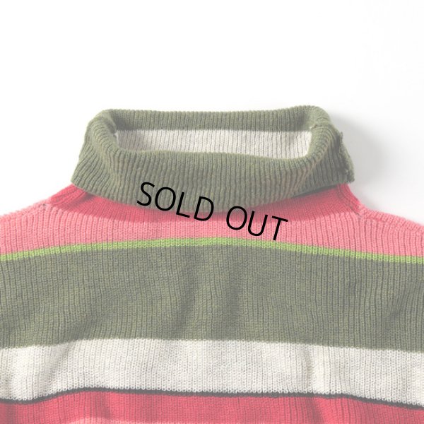 画像3: ESTROISLOSE / エストゥロワルーズ コットンカシミヤマルチボーダー タートルプルオーバー (3)