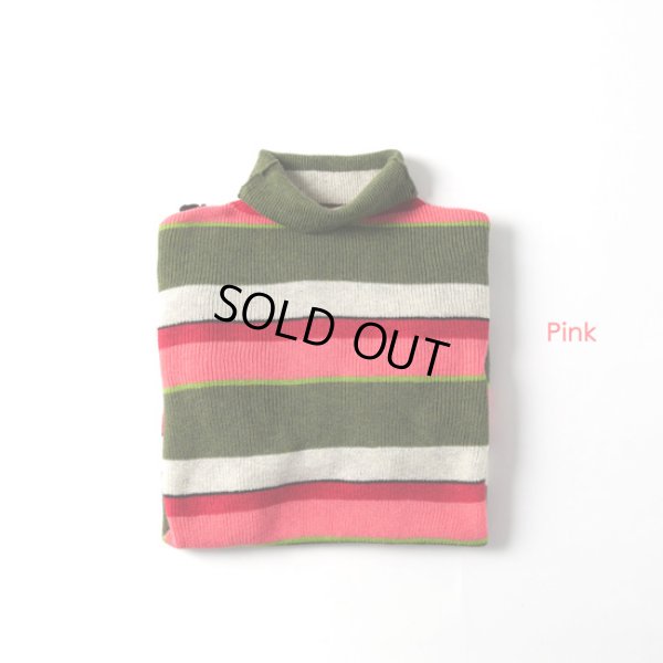 画像7: ESTROISLOSE / エストゥロワルーズ コットンカシミヤマルチボーダー タートルプルオーバー (7)