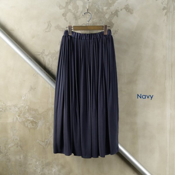 画像6: sosotto / ソソット アンティークサテン 消しプリーツスカート (6)