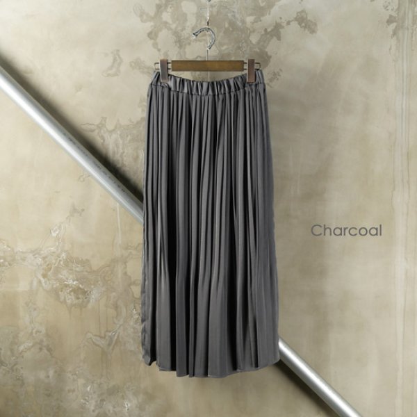 画像8: sosotto / ソソット アンティークサテン 消しプリーツスカート (8)