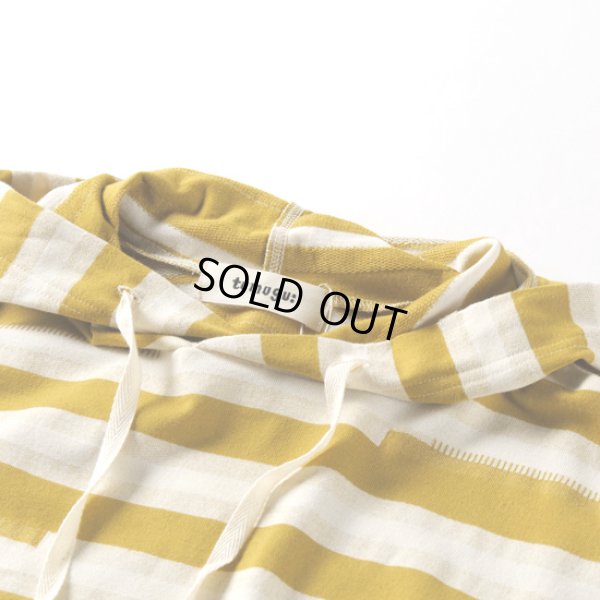 画像3: tumugu / ツムグ でこぼこインレーボーダー フードプルオーバー (3)