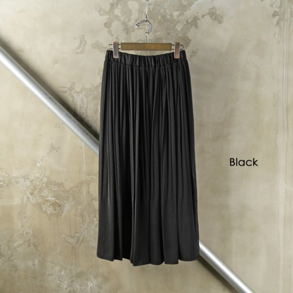 画像10: sosotto / ソソット アンティークサテン 消しプリーツスカート (10)