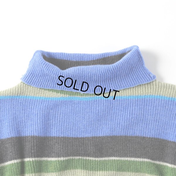 画像9: ESTROISLOSE / エストゥロワルーズ コットンカシミヤマルチボーダー タートルプルオーバー (9)