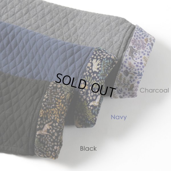 画像11: sosotto / ソソット コットンキルトLIBERTY使い ノーカラーハーフコート (11)