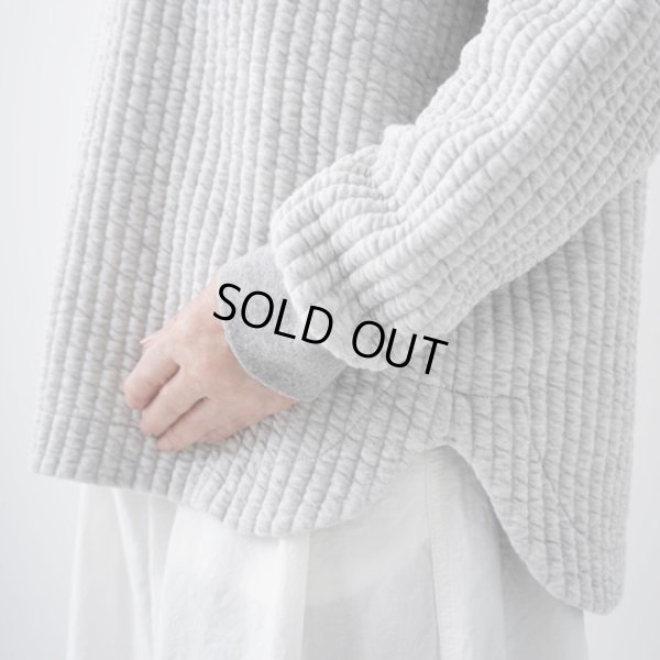 画像12: grin / グリン ストライプキルト モックラウンドプルオーバー (12)