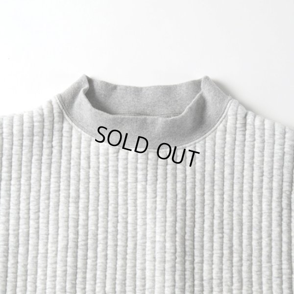 画像2: grin / グリン ストライプキルト モックラウンドプルオーバー (2)