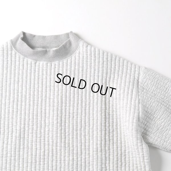 画像4: grin / グリン ストライプキルト モックラウンドプルオーバー (4)