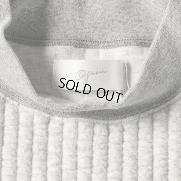 画像3: grin / グリン ストライプキルト モックラウンドプルオーバー (3)