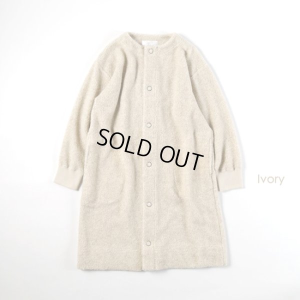 画像2: grin / グリン シープパイルボア スナップカーディガン (2)