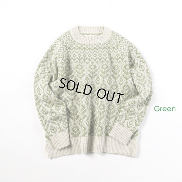画像2: grin / グリン kukka ジャガード クループルオーバー (2)