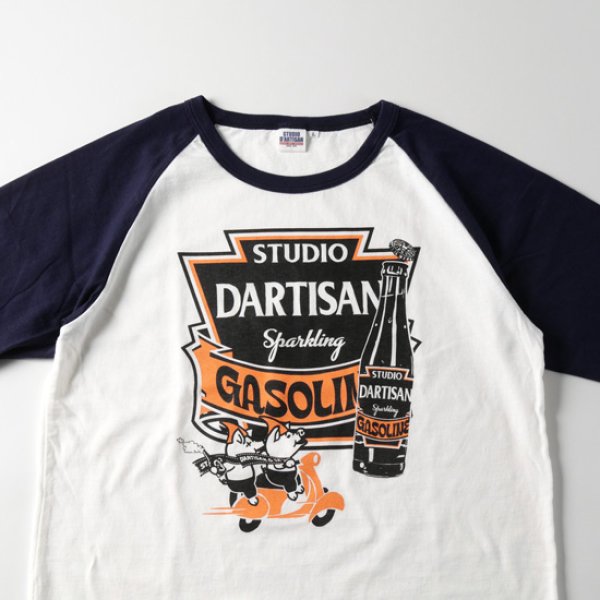 画像2: STUDIOD'ARTISAN / ステュディオダルチザン プリントラグラン7分袖Tシャツ (2)