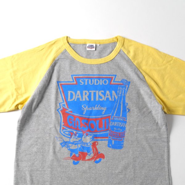画像6: STUDIOD'ARTISAN / ステュディオダルチザン プリントラグラン7分袖Tシャツ (6)