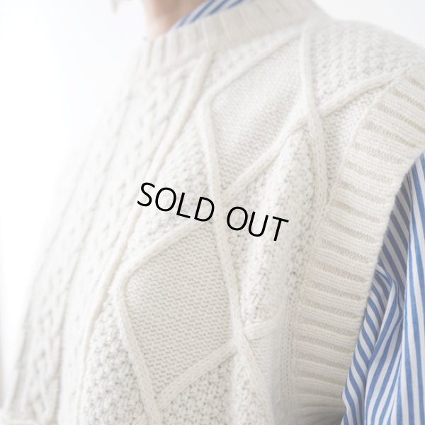 画像5: NATURAL LAUNDRY / ナテュラルランドリー ラムケーブル パネルベスト (5)