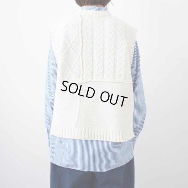 画像7: NATURAL LAUNDRY / ナテュラルランドリー ラムケーブル パネルベスト (7)