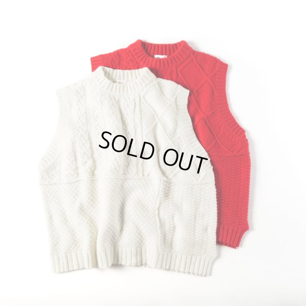 画像17: NATURAL LAUNDRY / ナテュラルランドリー ラムケーブル パネルベスト (17)