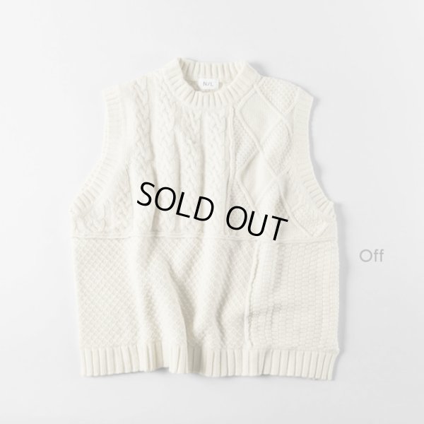 画像2: NATURAL LAUNDRY / ナテュラルランドリー ラムケーブル パネルベスト (2)