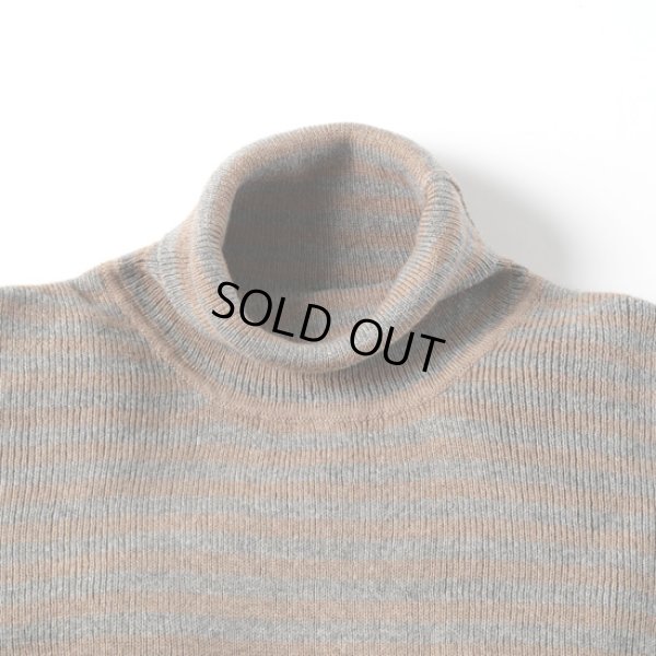 画像2: sosotto / ソソット コットンカシミア ボーダータートル (2)