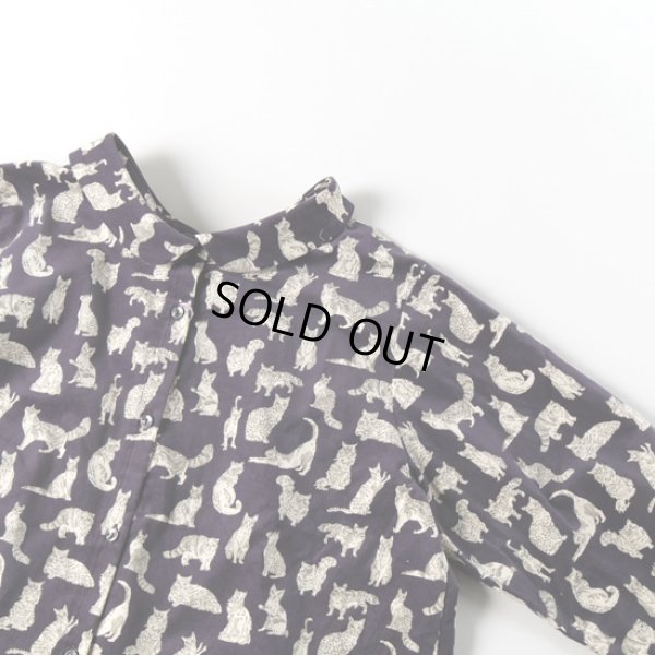 画像8: sosotto / ソソット リバティー細コール 2WAY丸衿シャーリング袖ブラウス (8)