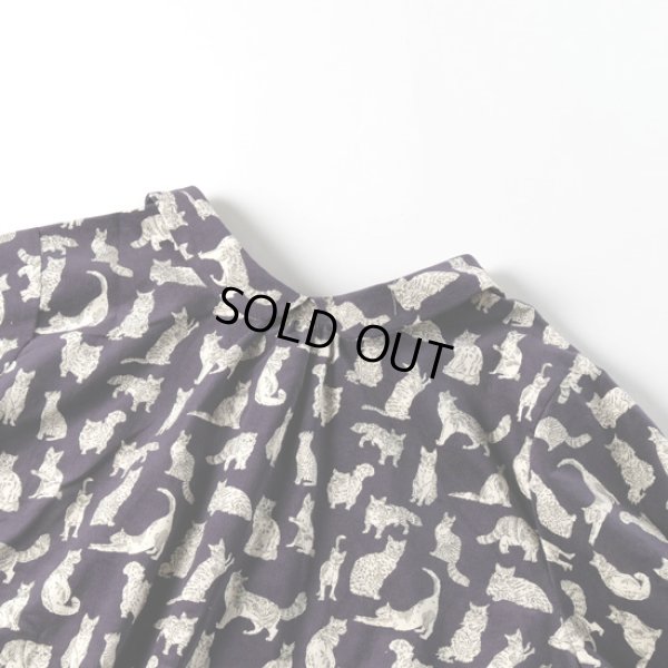 画像9: sosotto / ソソット リバティー細コール 2WAY丸衿シャーリング袖ブラウス (9)