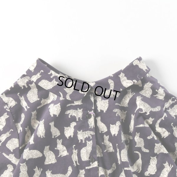 画像3: sosotto / ソソット リバティー細コール 2WAY丸衿シャーリング袖ブラウス (3)