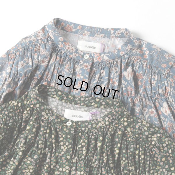 画像14: sosotto / ソソット リバティープリント ゴムシャーリングブラウス長袖 (14)