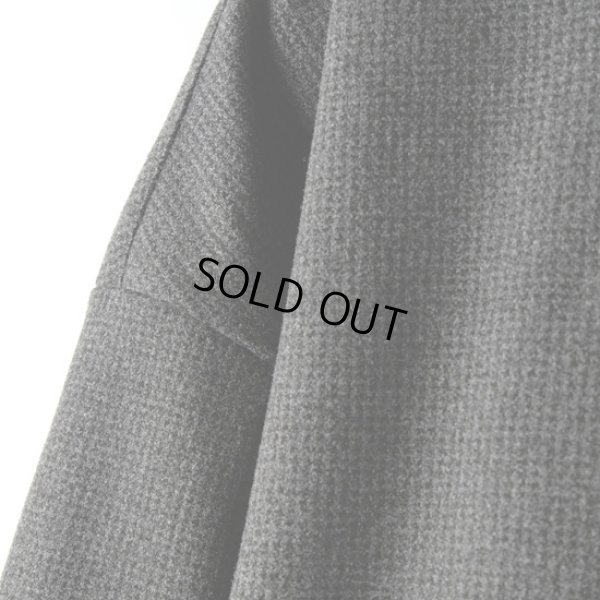 画像4: prit / プリット ウールライクハウンドトゥース ノーカラーラウンドヘムZIPブルゾン (4)