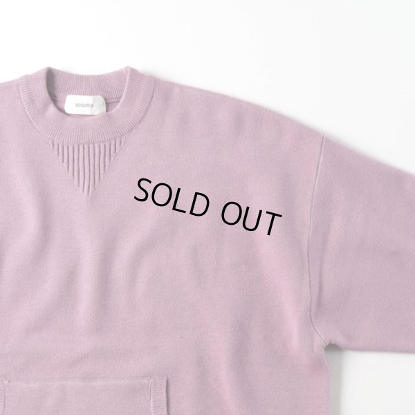 画像3: sosotto / ソソット スウェットニット 裾ドロスト クループルオーバー (3)