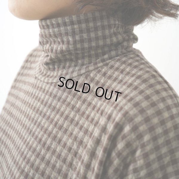 画像5: NATURAL LAUNDRY / ナテュラルランドリー 接結ギンガム ハイカラーロングプルオーバー (5)
