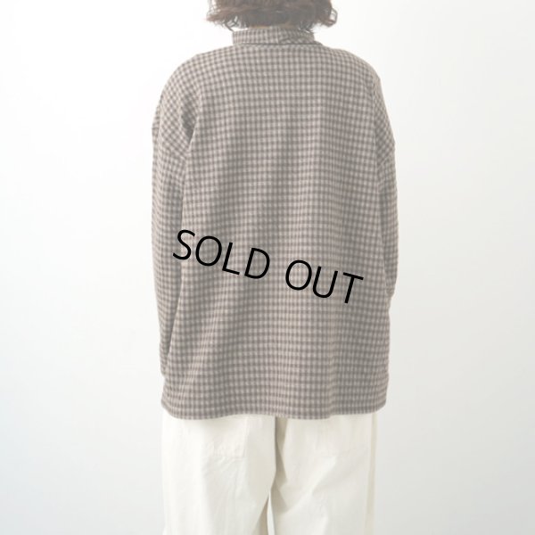 画像4: NATURAL LAUNDRY / ナテュラルランドリー 接結ギンガム ハイカラーロングプルオーバー (4)