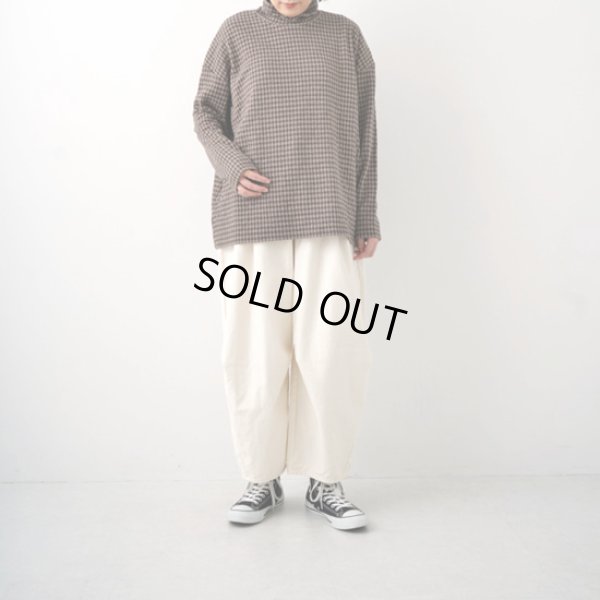 画像6: NATURAL LAUNDRY / ナテュラルランドリー 接結ギンガム ハイカラーロングプルオーバー (6)