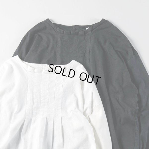 画像11: grin / グリン 天竺×布帛 タックプルオーバー (11)