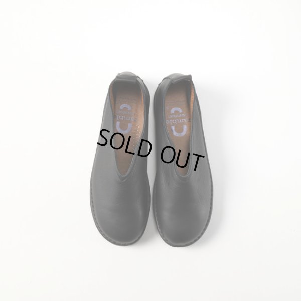 画像16: ramble comfort / ランブルコンフォート オイルシュリンクレザー Vカットフラットシューズ (16)