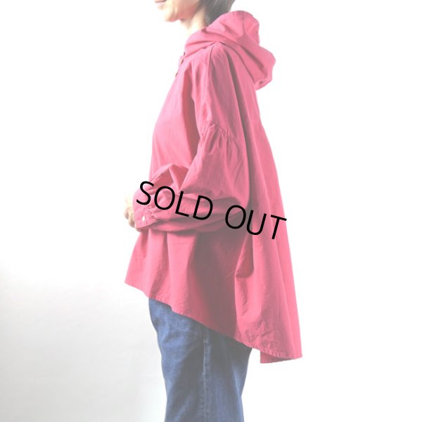 画像15: tumugu / ツムグ ライトコットンポプリン フードブラウス (15)