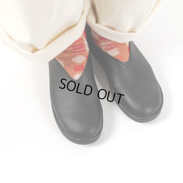 画像17: ramble comfort / ランブルコンフォート オイルシュリンクレザー Vカットフラットシューズ (17)