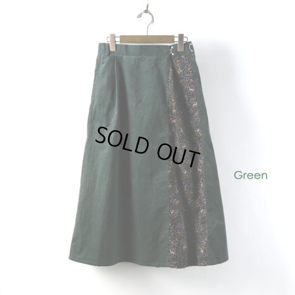 画像13: sosotto / ソソット 細コール×LIBERTY フェイクラップスカート (13)