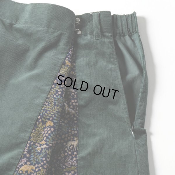 画像6: sosotto / ソソット 細コール×LIBERTY フェイクラップスカート (6)