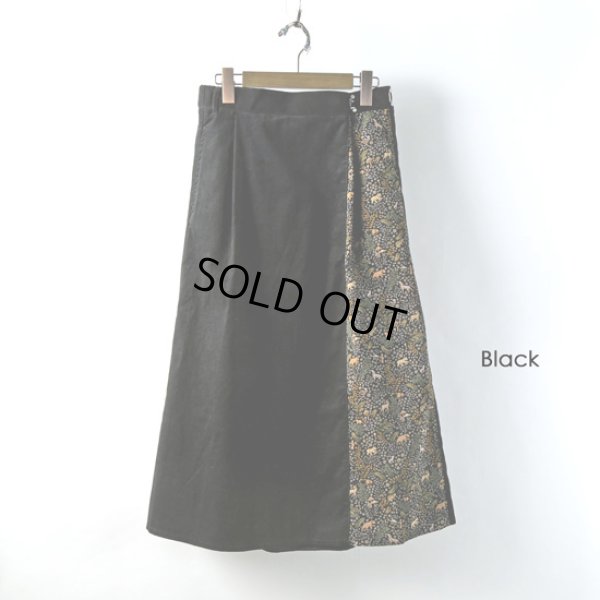 画像14: sosotto / ソソット 細コール×LIBERTY フェイクラップスカート (14)