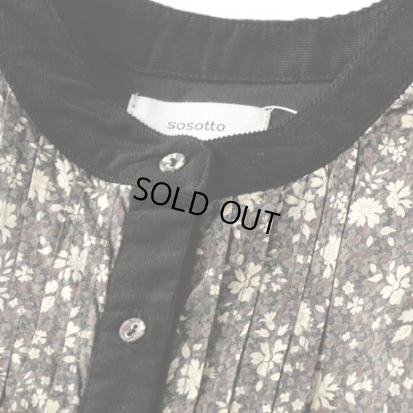 画像12: sosotto / ソソット 細コール×LIBERTY ビブヨーク切替ワンピース (12)